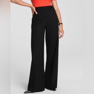 SPANX Ponte Black Wide-Leg Pants